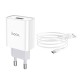 Мережевий зарядний пристрій HOCO C81A Asombroso Type-C cable 10.5 White
