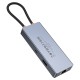 USB-Хаб HOCO HB51 Wow multi-function converter 6в1 Type-C to HDMI +RJ45+PD+3xUSB 3.0 Grey