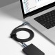 Кабель Baseus Flash Series fast data transmission cable Data Cable Type-C to Type-C 100W 40Gbps 8K 1m Black CASS010014