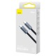 Кабель Baseus Flash Series fast data transmission cable Data Cable Type-C to Type-C 100W 40Gbps 8K 1m Black CASS010014