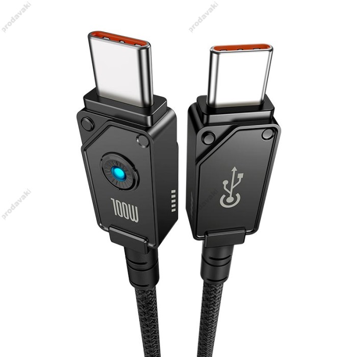 Кабель Baseus Unbreakable Series Fast Charging Type-C to Type-C 100W 5A 1m Black P10355800111-00