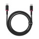 Кабель Baseus Dura Series Type-C to Type-C 100W 5A 1m Black-Red P10377803U01-01