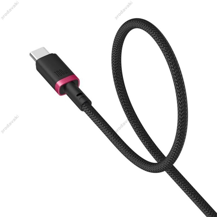 Кабель Baseus Dura Series Type-C to Type-C 100W 5A 1m Black-Red P10377803U01-01