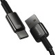 Кабель Baseus Tungsten Gold Fast Charging Data Cable USB to Type-C 100W 6A 1m Black CAWJ000001