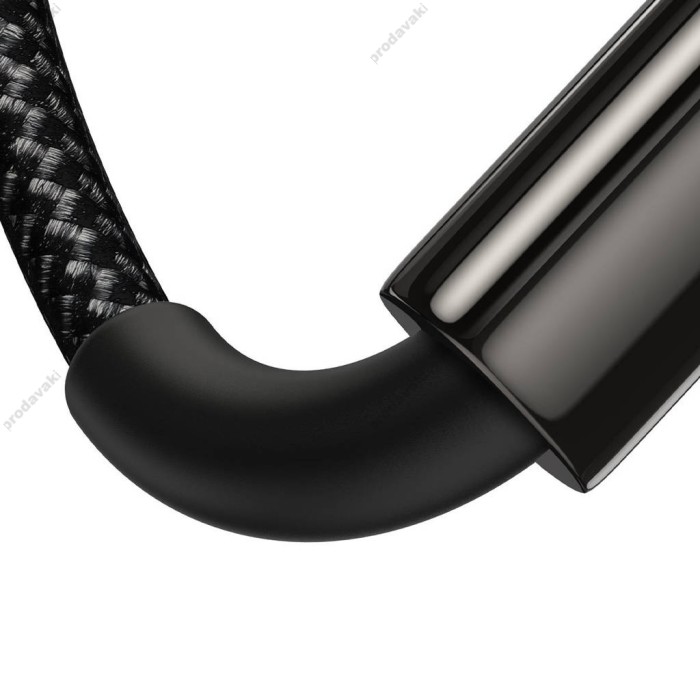 Кабель Baseus Tungsten Gold Fast Charging Data Cable USB to Type-C 100W 6A 1m Black CAWJ000001