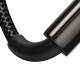 Кабель Baseus Tungsten Gold Fast Charging Data Cable USB to Type-C 100W 6A 1m Black CAWJ000001
