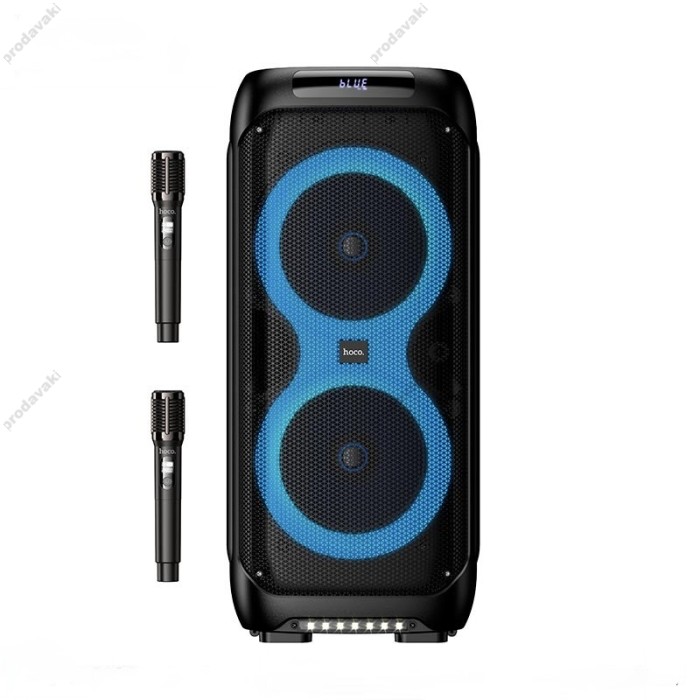 Портативна колонка Bluetooth HOCO DS82 RGB Inspiration karaoke з 2-ма мікрофонами 160W Black
