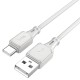 Кабель HOCO X101 Assistant silicone charging data cable USB to Type-C 3A 1m Grey
