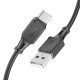 Кабель HOCO X101 Assistant silicone charging data cable USB to Type-C 3A 1m Black