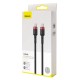 Кабель Baseus Cafule flash Charging Data Cable Type-C to Type-C PD2.0 5A 100W 2m Black-Red CATKLF-AL91