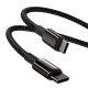 Кабель Baseus Tungsten Gold Fast Charging Data Cable Type-C to Type-C 100W 2m Black CATWJ-A01