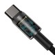 Кабель Baseus Tungsten Gold Fast Charging Data Cable Type-C to Type-C 100W 2m Black CATWJ-A01