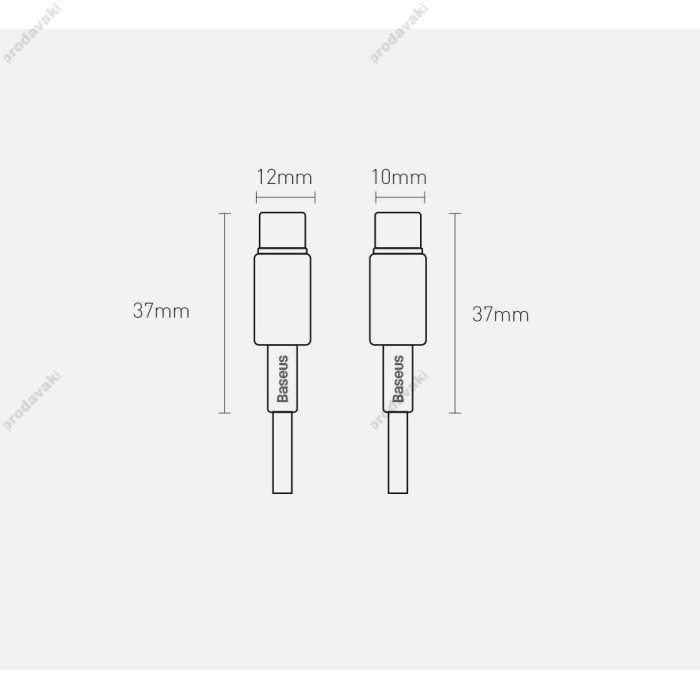Кабель Baseus Tungsten Gold Fast Charging Data Cable Type-C to Type-C 100W 2m Black CATWJ-A01