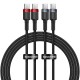 Кабель Baseus Cafule flash Charging Data Cable Type-C to Type-C 2шт 100W 1m Black-Red Black-Grey P10318306003-00