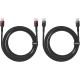 Кабель Baseus Cafule flash Charging Data Cable Type-C to Type-C 2шт 100W 1m Black-Red Black-Grey P10318306003-00