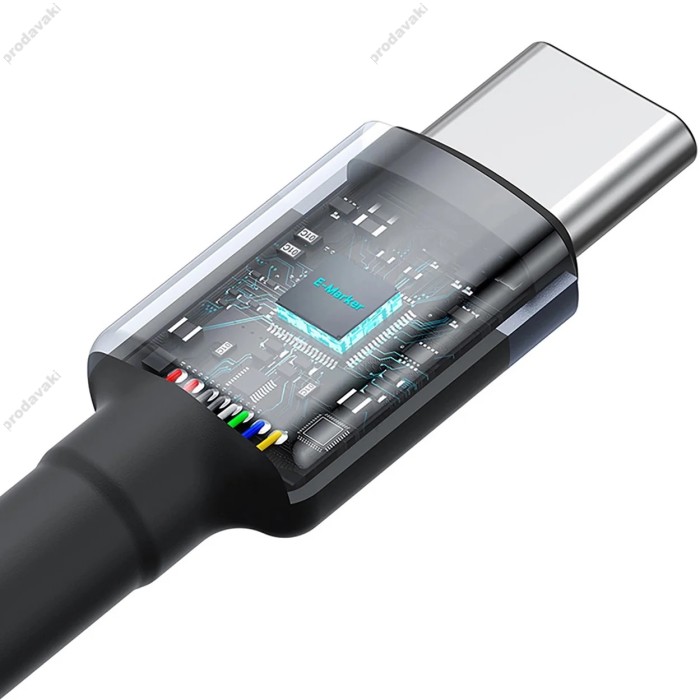Кабель Baseus Cafule flash Charging Data Cable Type-C to Type-C 2шт 100W 1m Black-Red Black-Grey P10318306003-00