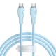 Кабель Baseus Pudding Series Fast Charging Cable Type-C to Type-C 100W 5A 1.2m Blue P10355702311-00