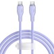 Кабель Baseus Pudding Series Fast Charging Cable Type-C to Type-C 100W 5A 1.2m Purple P10355702511-00