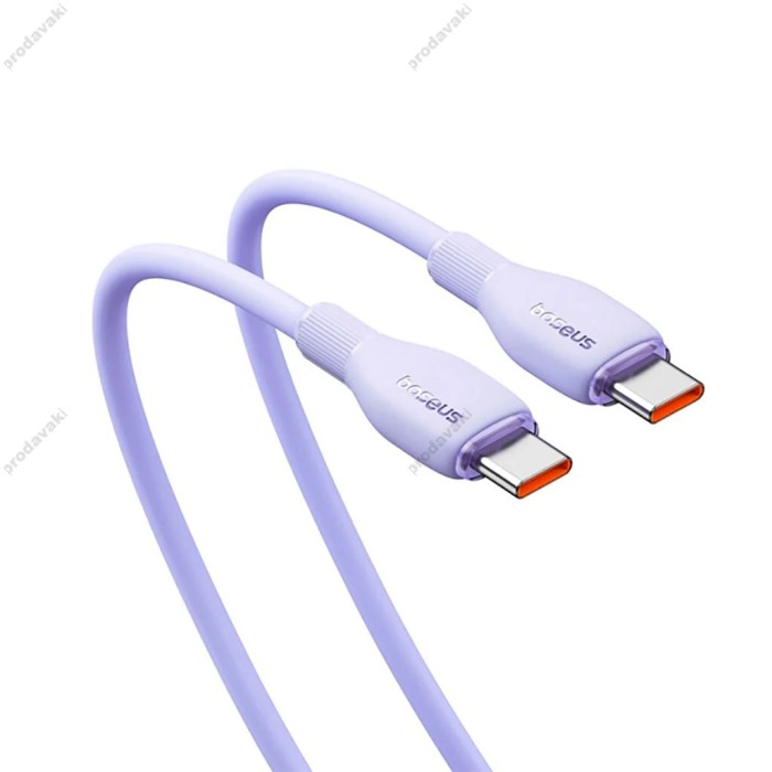 Кабель Baseus Pudding Series Fast Charging Cable Type-C to Type-C 100W 5A 2m Purple P10355702511-01