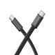 Кабель BOROFONE BX124 Peace charging data cable Type-C to Type-C 60W 3A 1m Black