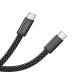 Кабель BOROFONE BX124 Peace charging data cable Type-C to Type-C 60W 3A 1m Black