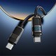 Кабель HOCO U137 Line charging data cable with display Type-C to Type-C 60W 3A 1.2m Black