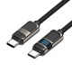 Кабель HOCO U137 Line charging data cable with display Type-C to Type-C 60W 3A 1.2m Black