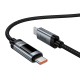 Кабель HOCO U148 Lord digital display charging data cable Type-C to Type-C 240W 5A 1.2m Black