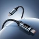 Кабель HOCO U148 Lord digital display charging data cable Type-C to Type-C 240W 5A 1.2m Black