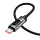 Кабель HOCO U148 Lord digital display charging data cable Type-C to Type-C 240W 5A 1.2m Black