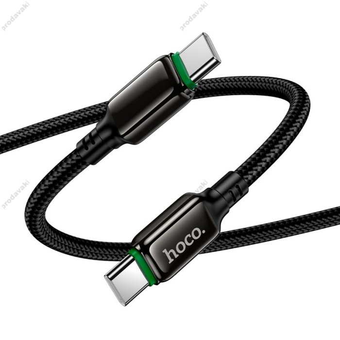 Кабель HOCO X127 Exceed charging data cable Type-C to Type-C 60W 3A 1m Black
