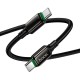 Кабель HOCO X127 Exceed charging data cable Type-C to Type-C 60W 3A 1m Black