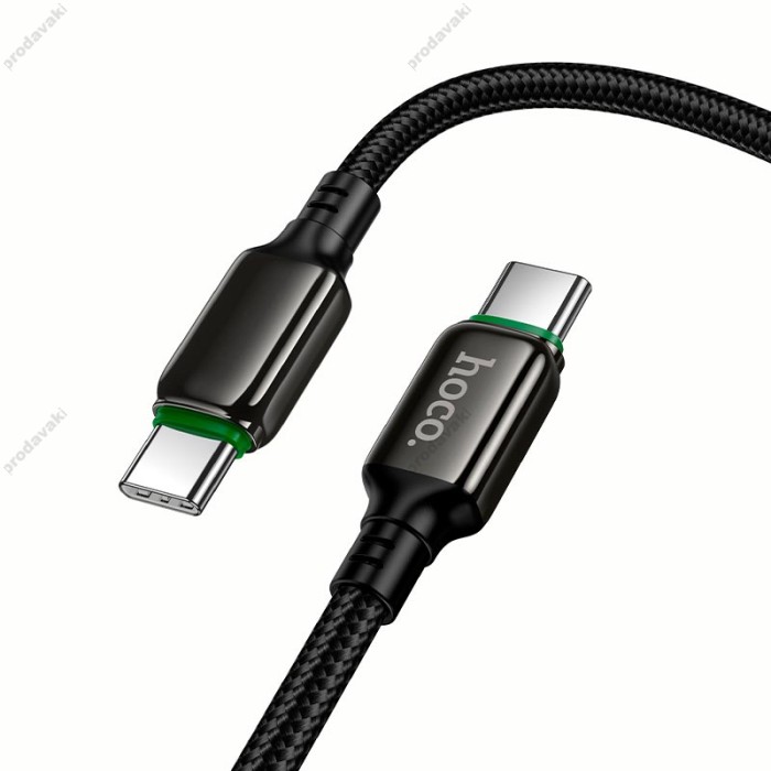 Кабель HOCO X127 Exceed charging data cable Type-C to Type-C 60W 3A 1m Black