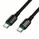 Кабель HOCO X127 Exceed charging data cable Type-C to Type-C 60W 3A 1m Black