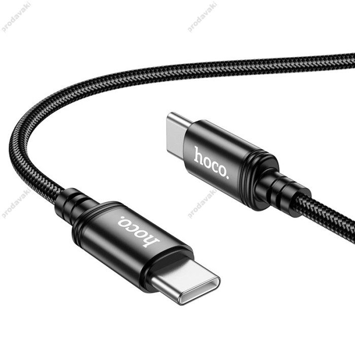 Кабель HOCO X89 Wind charging data cable Type-C to Type-C 60W 3A 1m Black