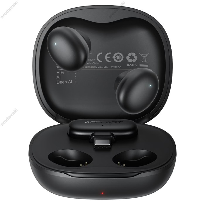 Бездротовий мікрофон ACEFAST R5 wireless lavalier microphone Type-C 2 мікрофона Black