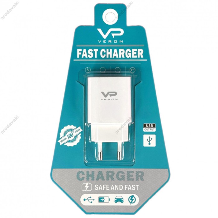 Мережевий зарядний пристрій Veron AD-17 Home Charger 18W White