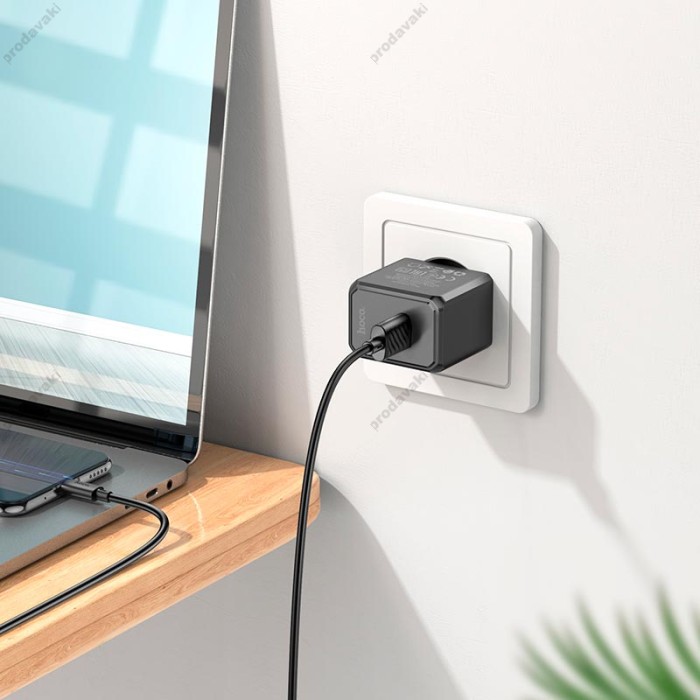 Мережевий зарядний пристрій Hoco CS11A Ocean single port charger Micro USB cable 10.5W Black