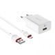 Мережевий зарядний пристрій Borofone BA21A Long single port charger Micro USB cable 18W White