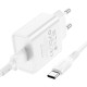 Мережевий зарядний пристрій Borofone BA74A Aspirer single port charger Type-C cable 10.5W White