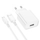 Мережевий зарядний пристрій Borofone BA74A Aspirer single port charger Micro USB cable 10.5W White