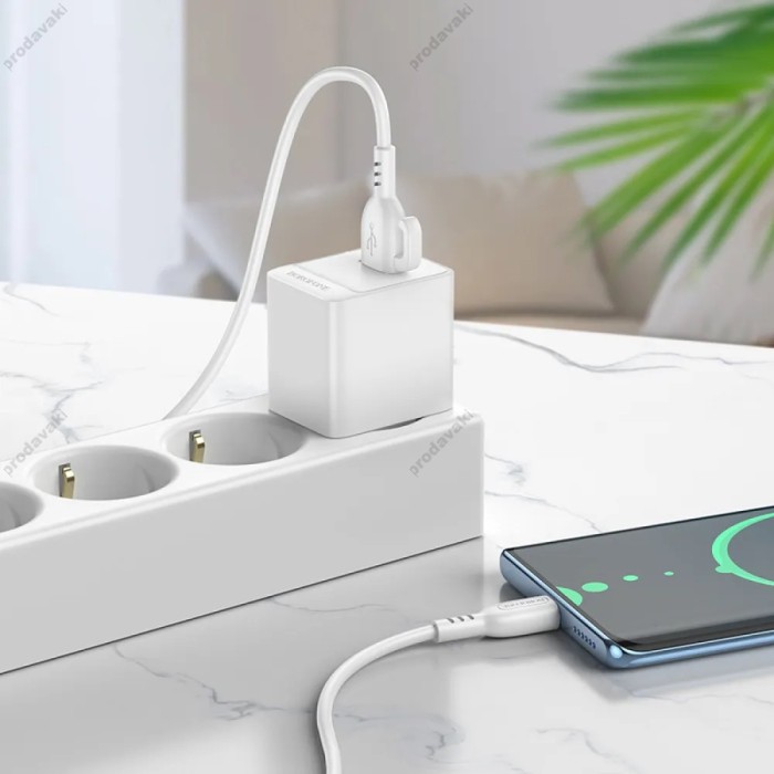 Мережевий зарядний пристрій Borofone BAS11A Frudite single port charger Type-C cable 10.5W White