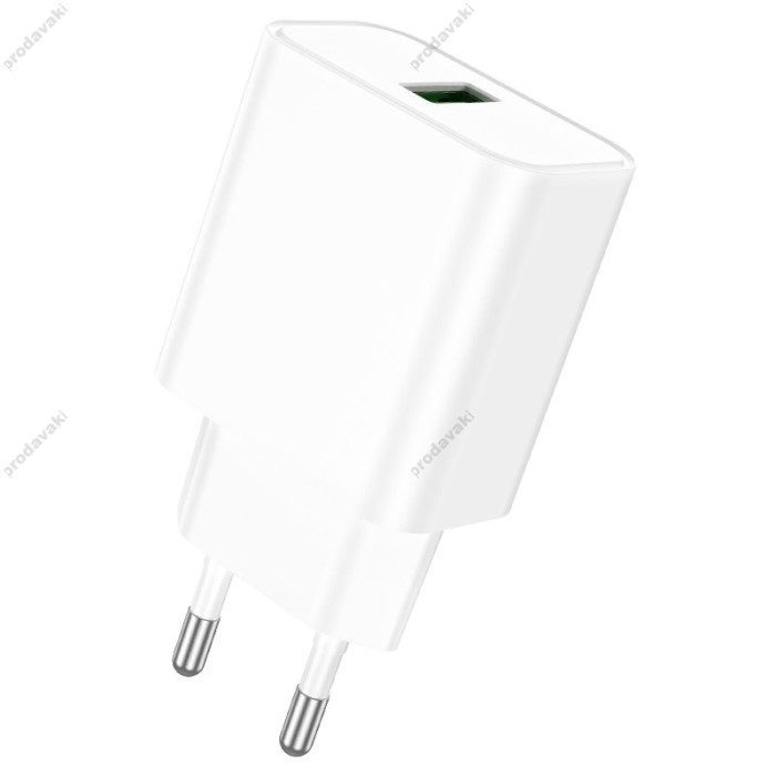 Мережевий зарядний пристрій Borofone BA72A Spring single port charger Micro USB cable 18W White