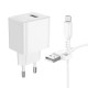 Мережевий зарядний пристрій Borofone BAS11A Frudite single port charger Micro USB cable 10.5W White