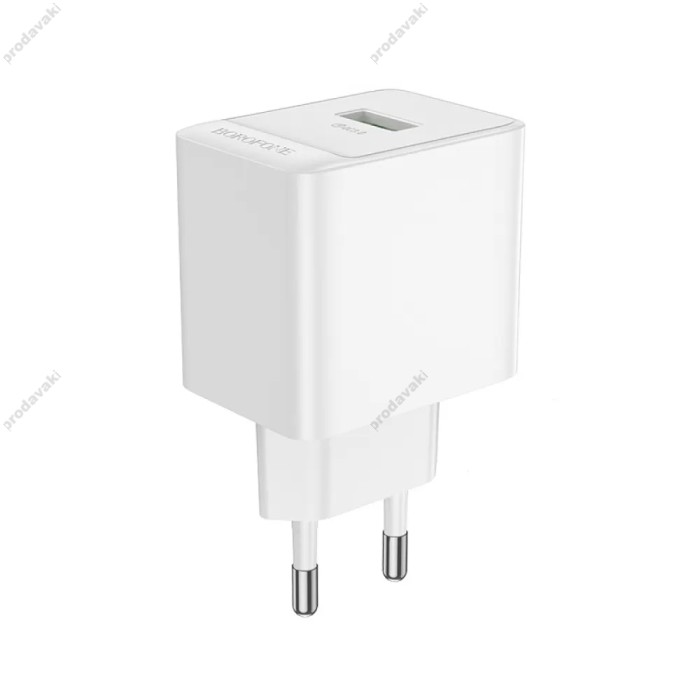Мережевий зарядний пристрій Borofone BAS12A Erudite single port charger Micro USB cable 18W White