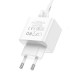 Мережевий зарядний пристрій Borofone BAS12A Erudite single port charger Micro USB cable 18W White