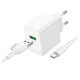 Мережевий зарядний пристрій Borofone BAS11A Frudite single port charger Type-C cable 10.5W White
