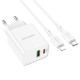 Мережевий зарядний пристрій Borofone BA69A Resource charger Lightning cable 20W White