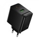 Мережевий зарядний пристрій Borofone BAS17A Erudite GaN charger Type-C cable 65W Black