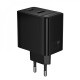Мережевий зарядний пристрій Borofone BAS17A Erudite GaN charger Type-C cable 65W Black